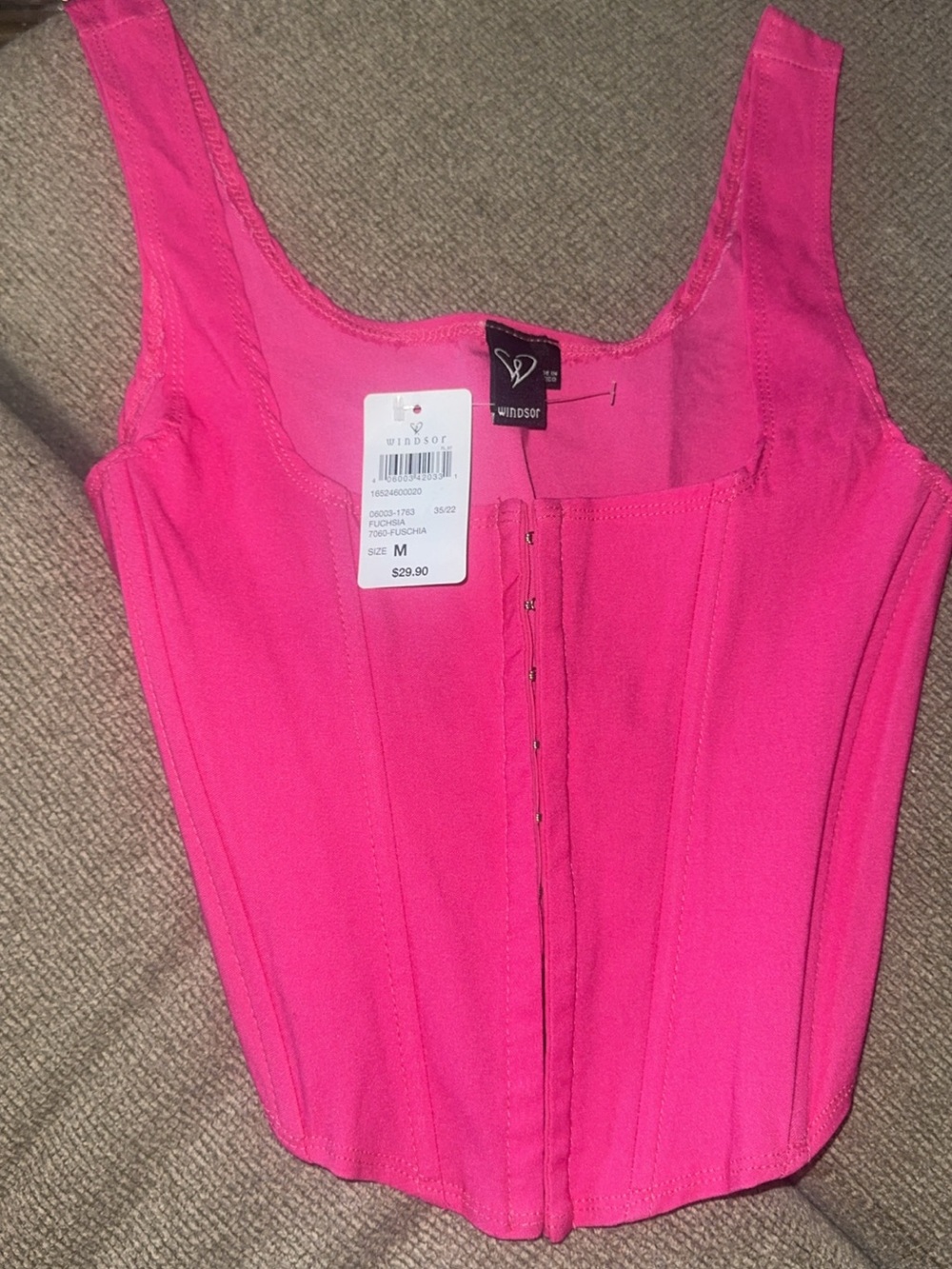Windsor Vibrant Pink Corset Top